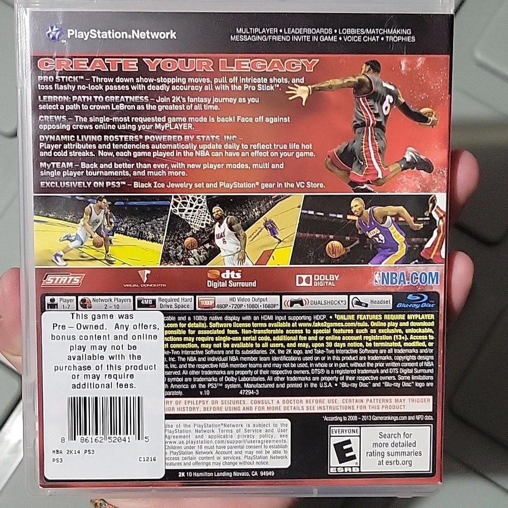 PLAYSTATION 3 GAMES BUNDLE NBA2K14 NCAA FOOTBALL 11